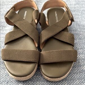 MARC FISHER Olive Green Sandals